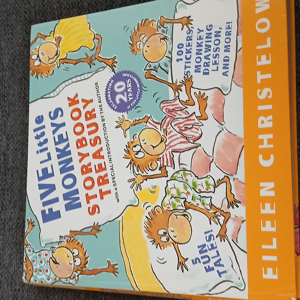Five little monkey story book stickers missing .